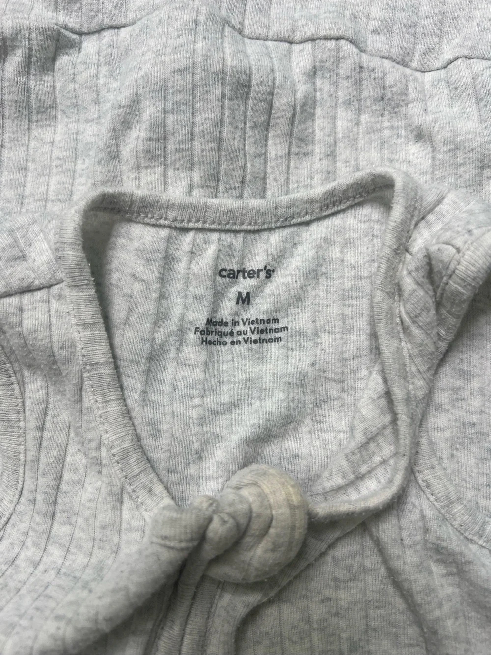 Carter's Light Gray Ribbed Baby sleep sack